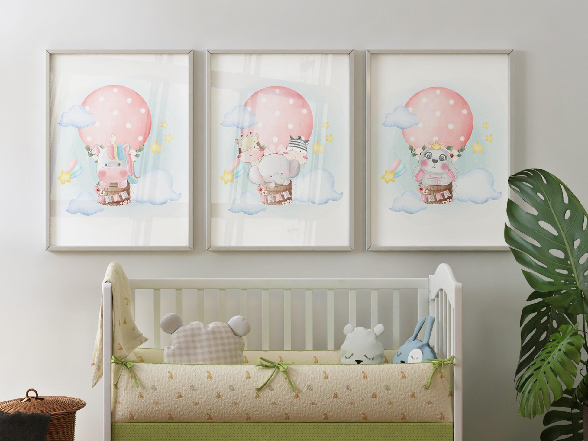 Customized baby shower gift: Framed nursery wall art for kids' room decor.