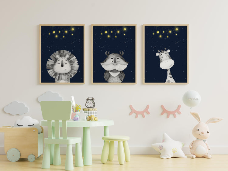 Customized nursery wall art in a framed design for room decor.