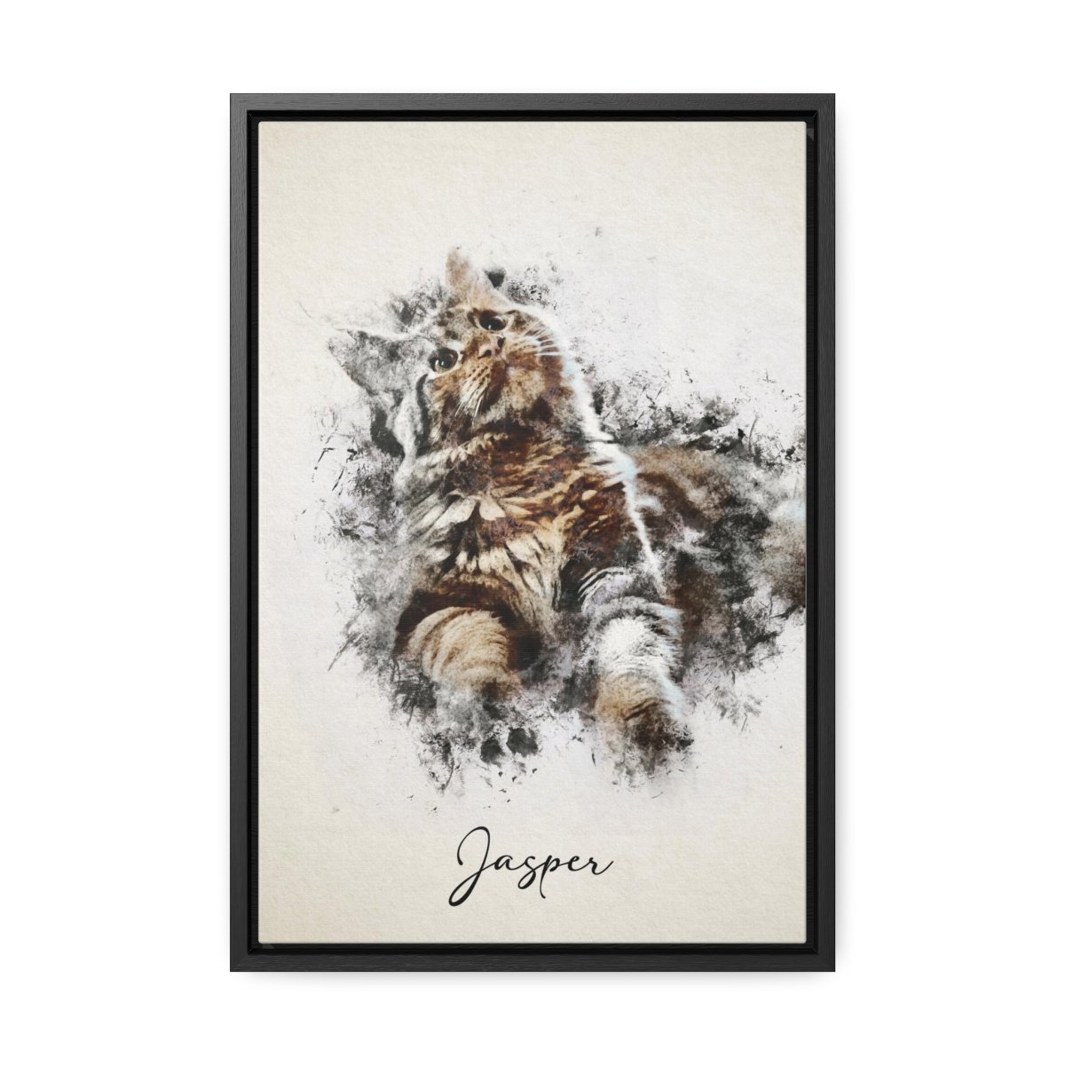 Cat Mom Gifts - Custom Pet Portrait from Photo - Memorial Gift for Pet Loss - Pet Memorial Frame Watercolor Painting - Pet Remembrance Gift - Zeinnas