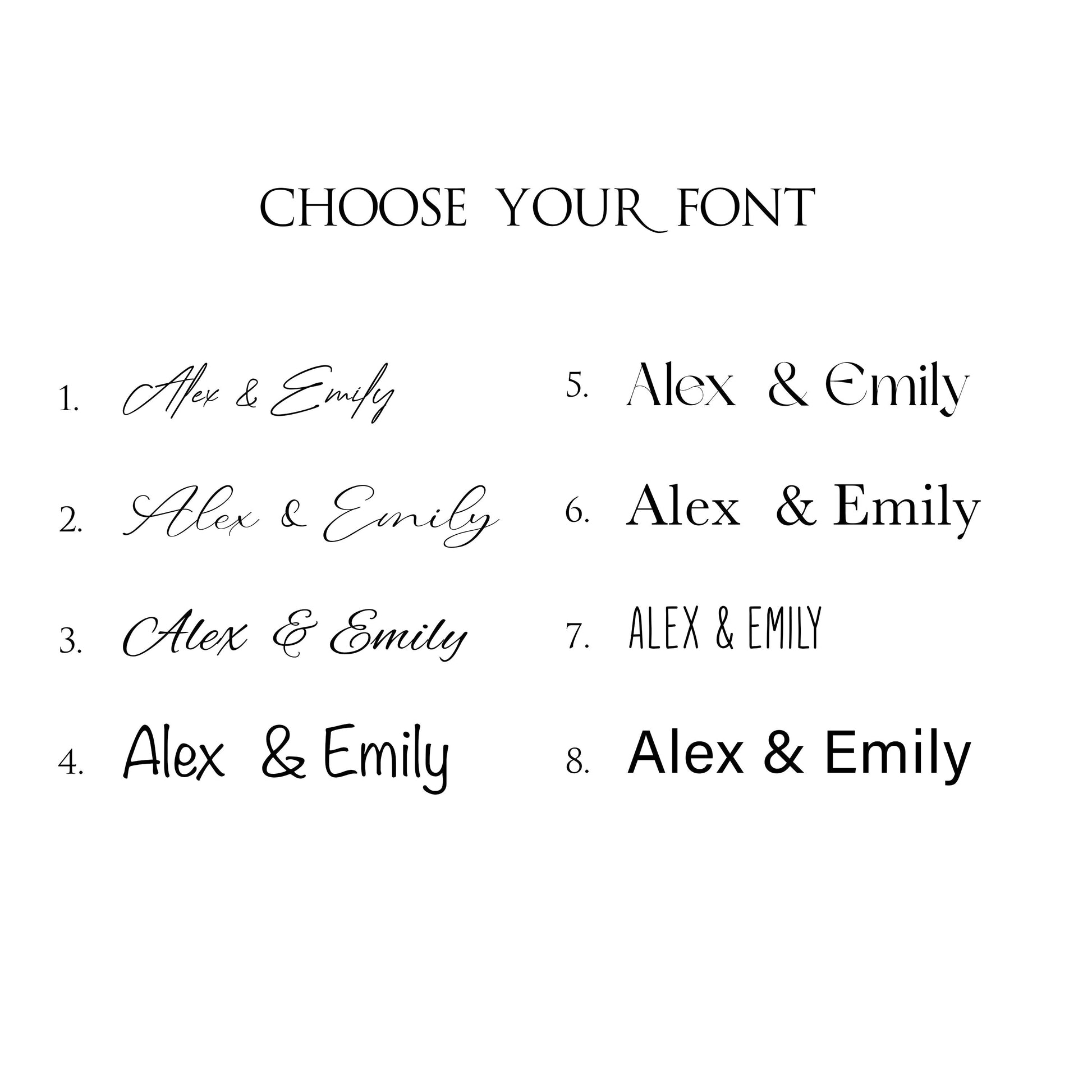 Select your preferred font style from the options.