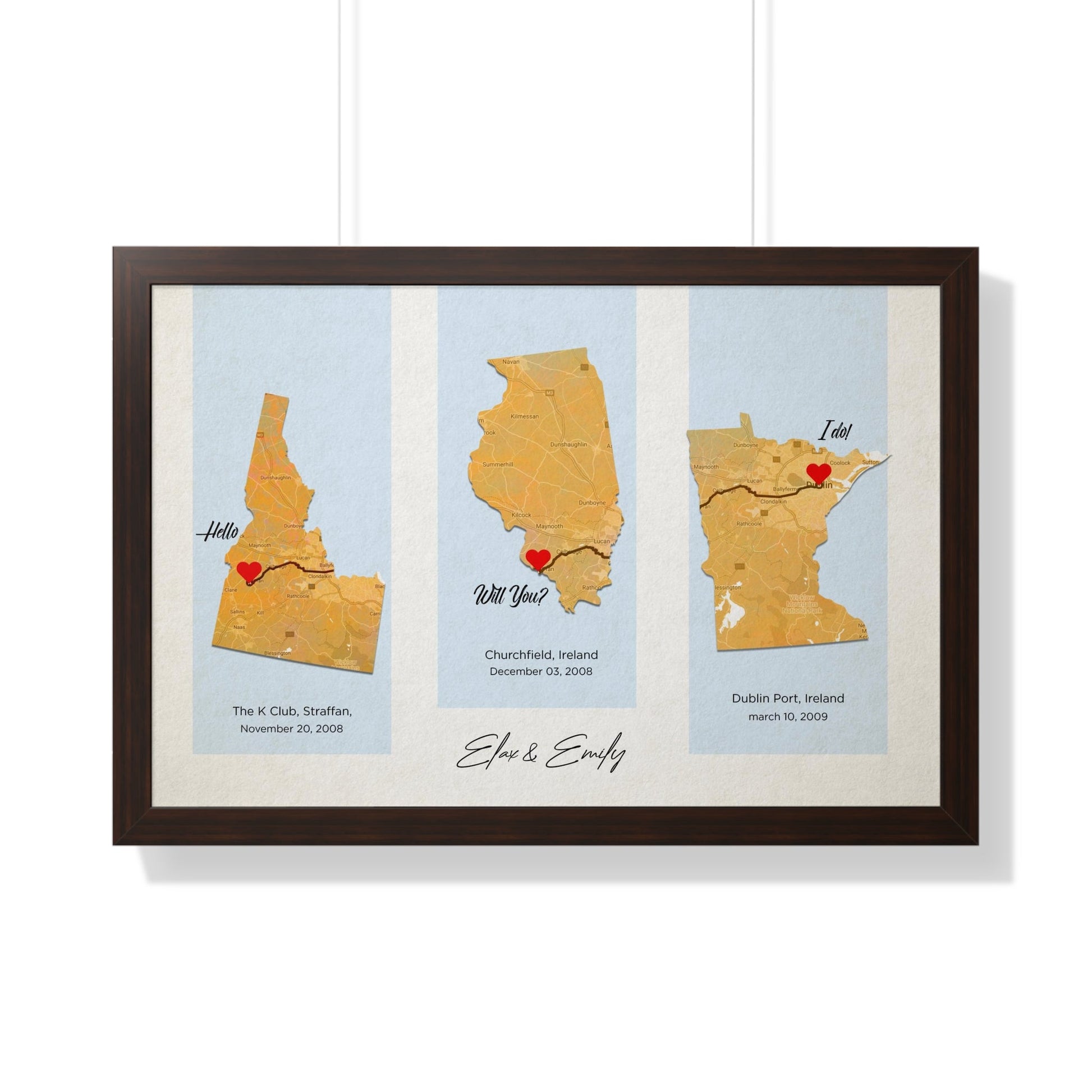 Map print showcasing special location; perfect framed heartfelt gift.