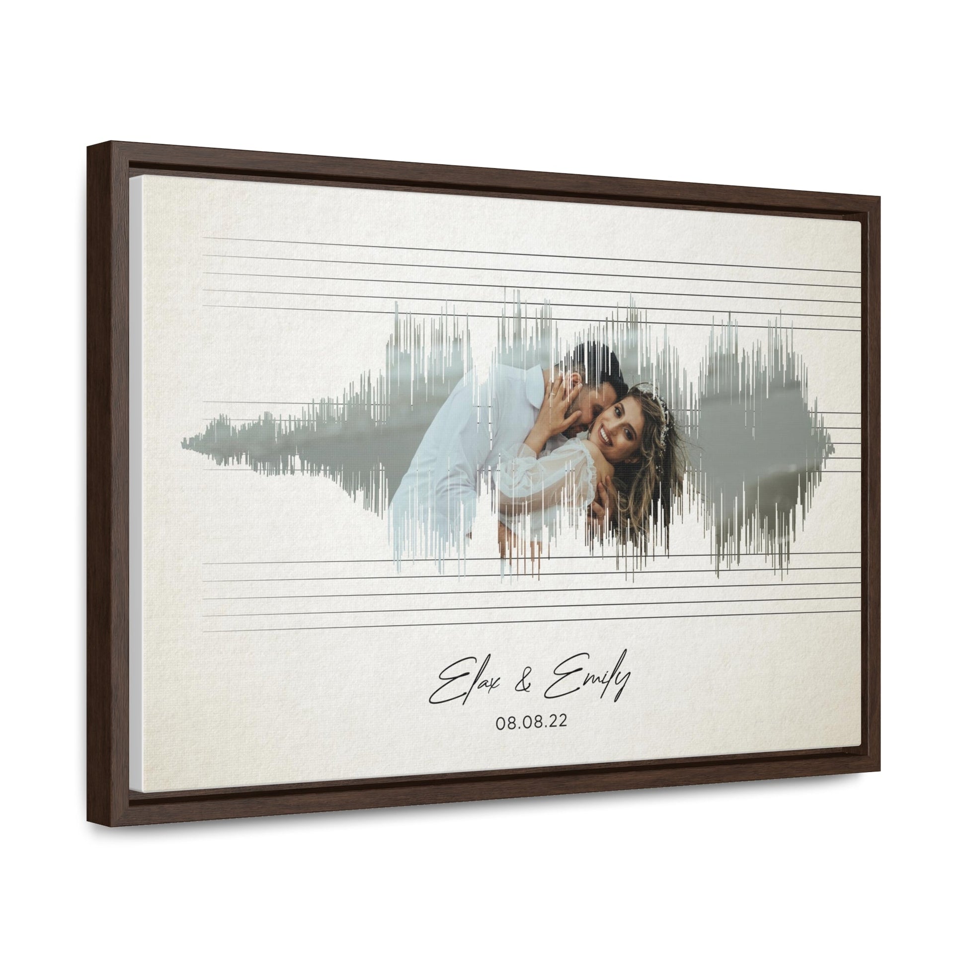 Custom framed canvas: Song lyrics art print, a personalized gift.