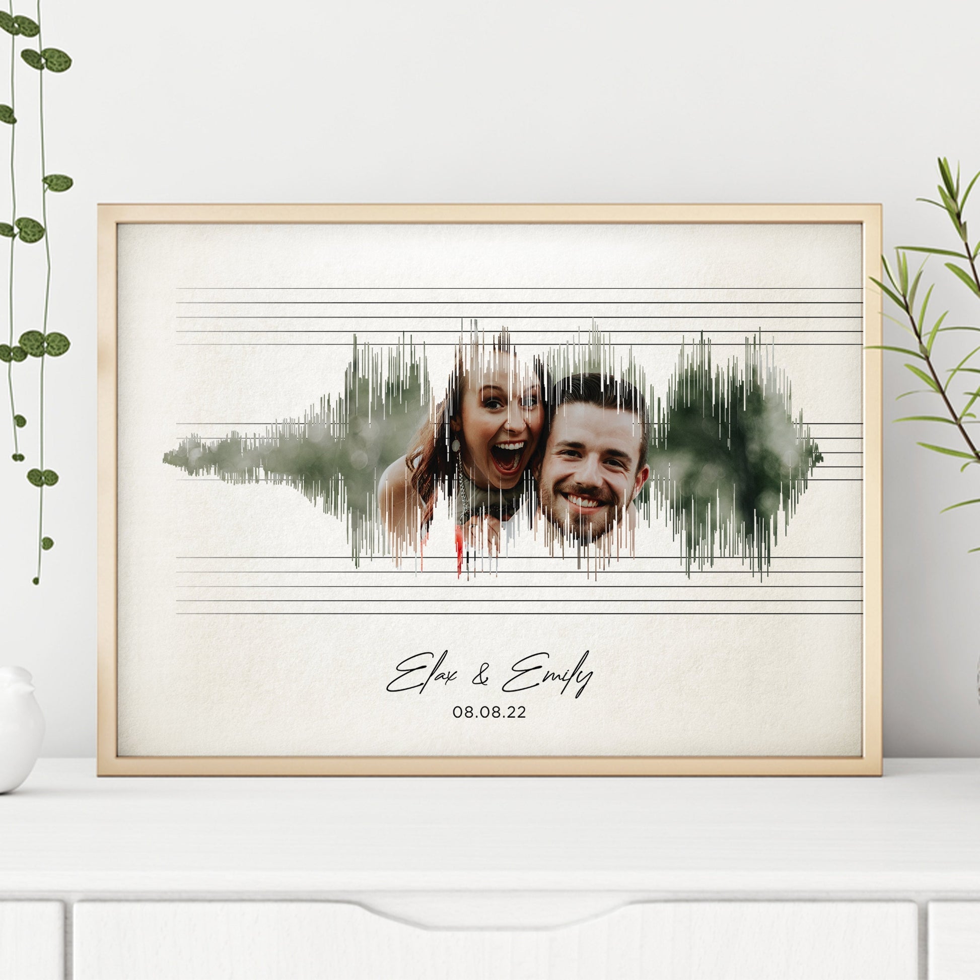 Custom framed canvas: Personalized song lyrics art print gift.