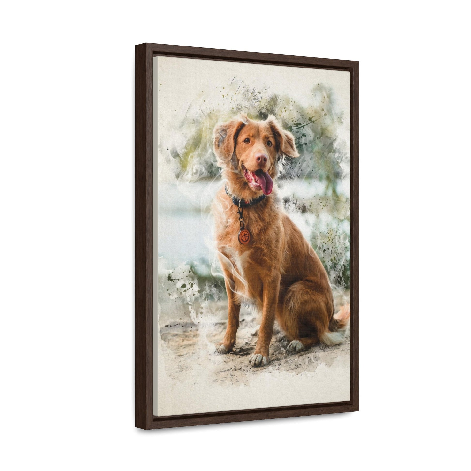 Vibrant custom pet portrait on stretched canvas, personalized masterpiece- dog portrait 