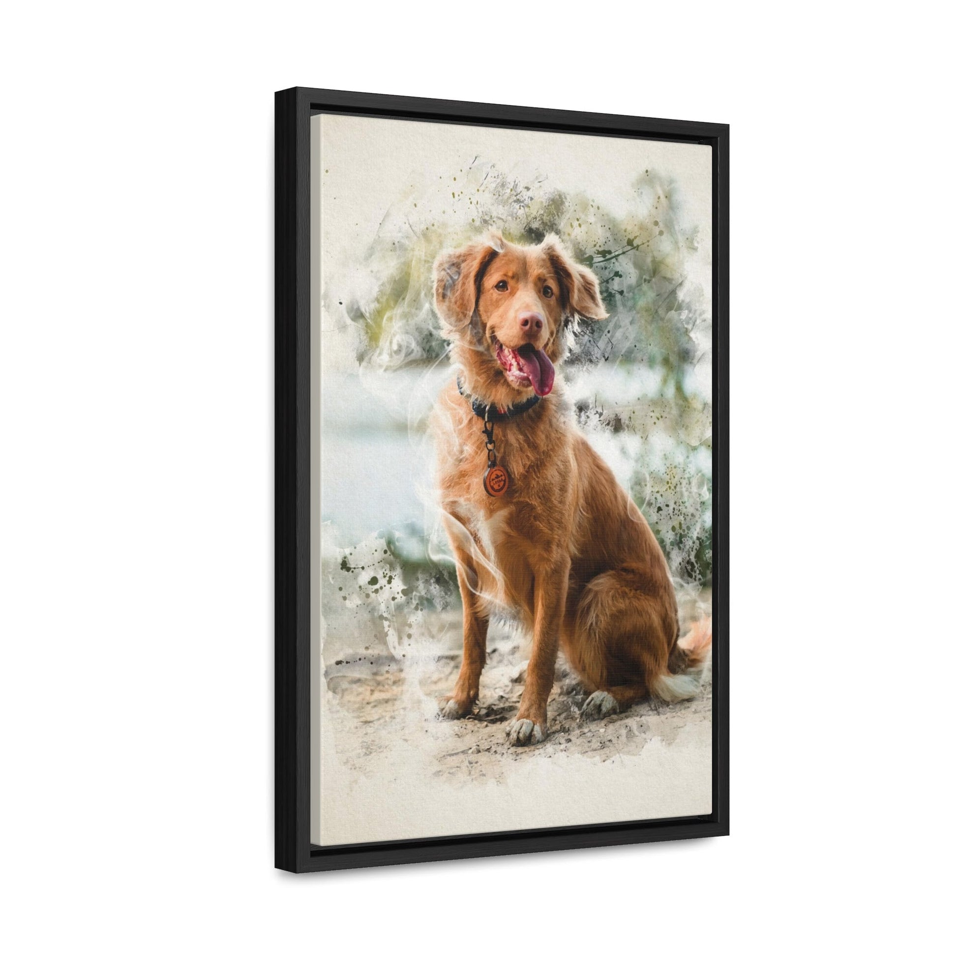 Vivid custom pet portrait on stretched canvas, a timeless keepsake- dog portrait