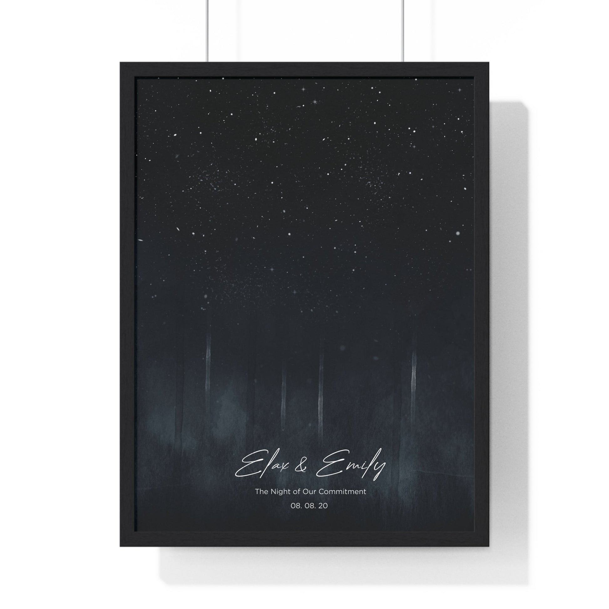 Personalized star map: A timeless gift capturing cherished celestial moments.