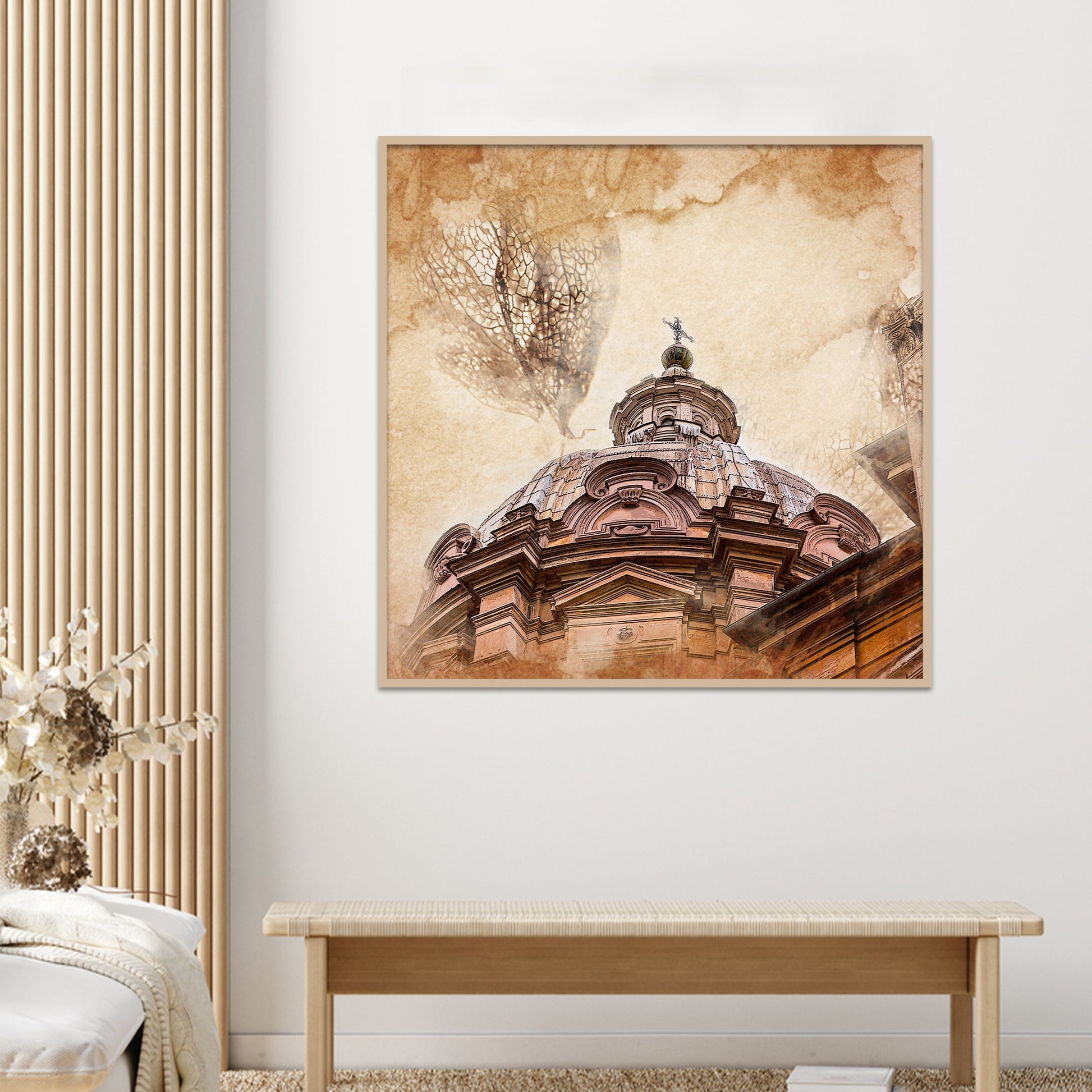 Abstract aging beauty captured in framed wall decor print.