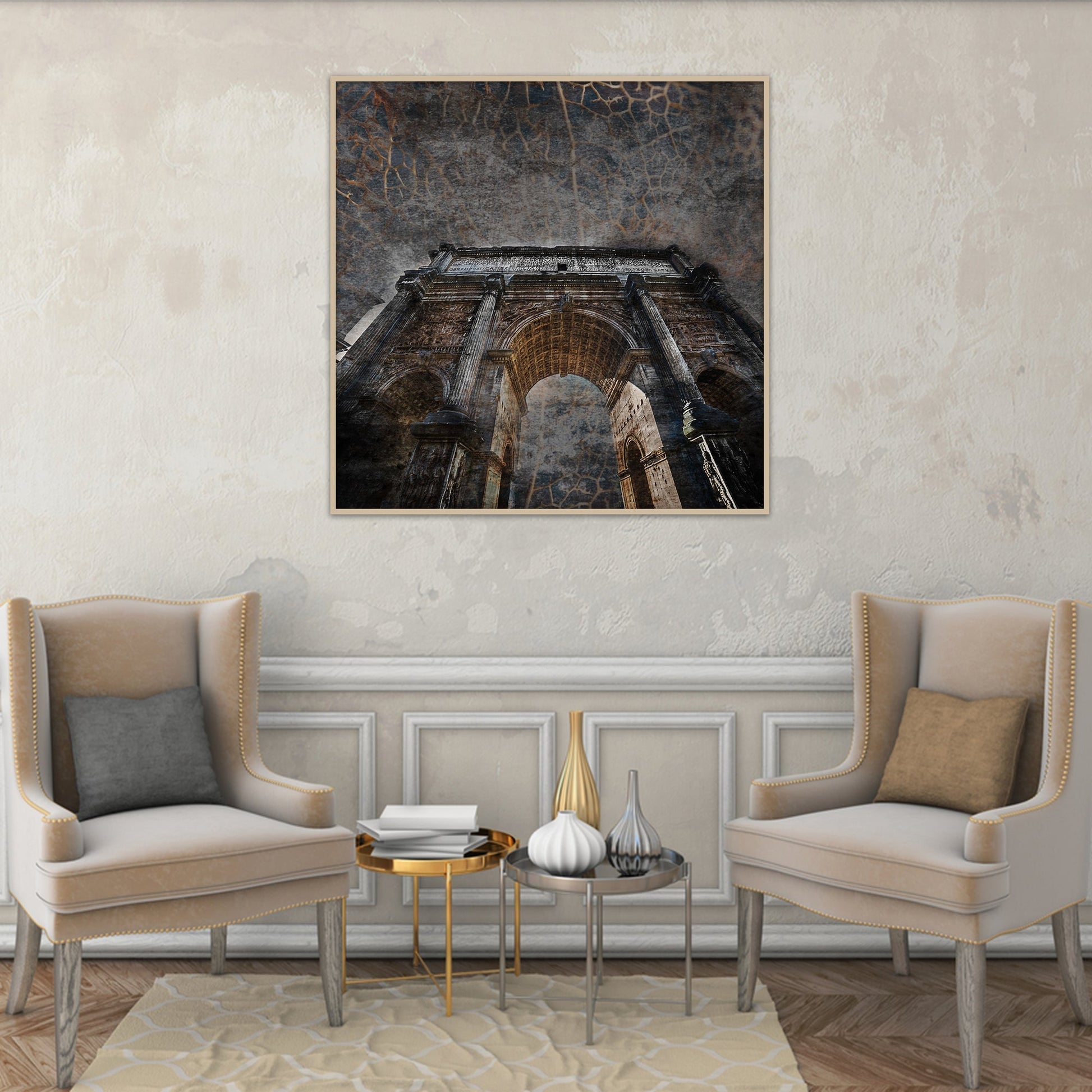 Abstract wall decor print captures the beauty of aging gracefully.