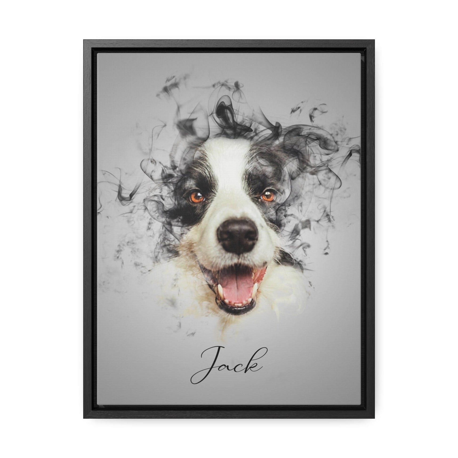 "Custom pet portrait framed beautifully, capturing your pet's unique essence-dog portrait